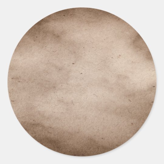 Vintage Parchment Antique Paper Background Blank Classic Round Sticker