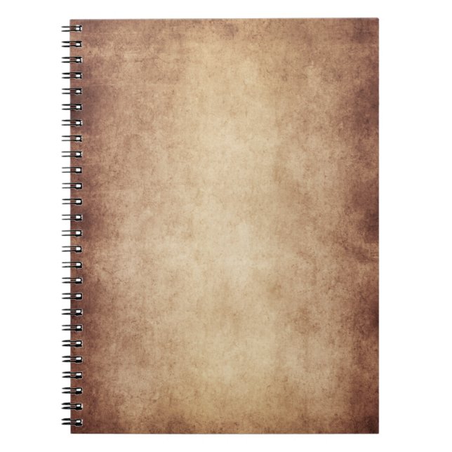 Vintage Parchment Antique Paper Background Custom Notebook (Front)