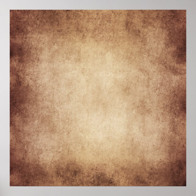 Vintage Parchment Antique Paper Background Custom Poster (Front)