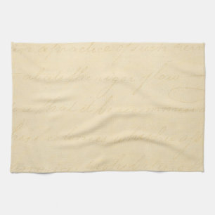 Vintage Parchment Antique Text Template Blank Kitchen Towel