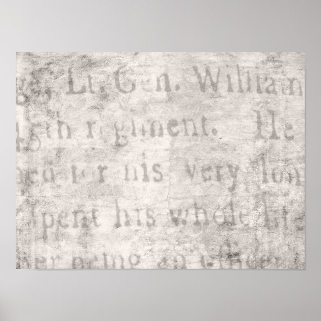 Vintage Parchment Antique Text Template Blank Poster (Front)