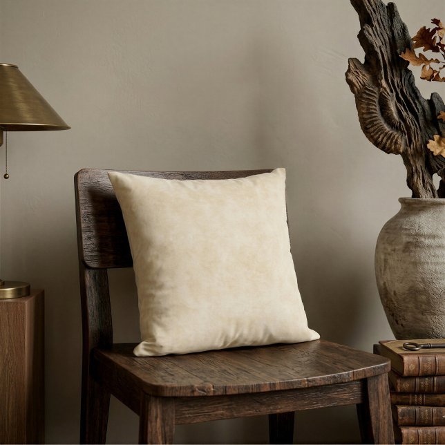 Vintage Parchment Autumn Accent Throw Pillow (Creator Uploaded)