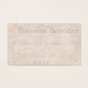 Vintage Parchment Botanical Script 1700s Template