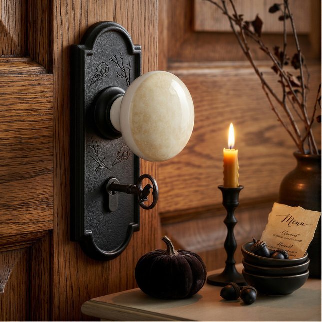 Vintage Parchment Ceramic Cabinet Drawer Knob (Creator Uploaded)