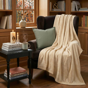 Vintage Parchment Cozy Throw Blanket Decor