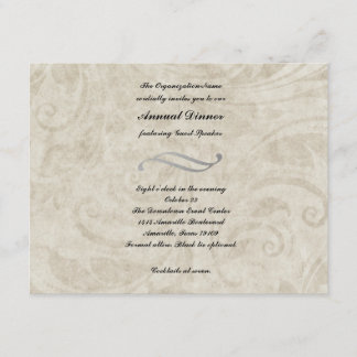 Vintage Parchment Design Dinner Invitation