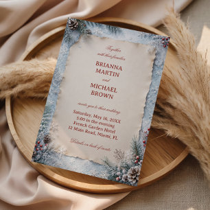 Vintage Parchment Framed Invitation