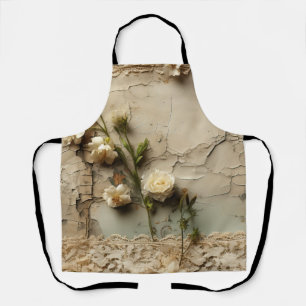 Vintage Parchment Love Letter with Flowers (3) Apron