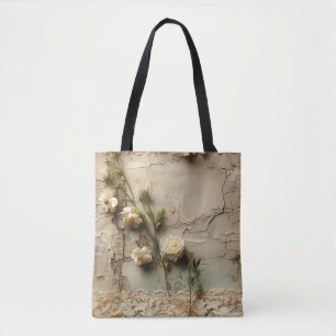Vintage Parchment Love Letter with Flowers (3) Tote Bag