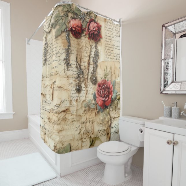 Vintage Parchment Love Letter with Flowers (4) (In Situ)