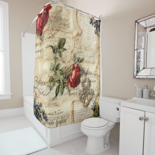 Vintage Parchment Love Letter with Flowers (9) (In Situ)