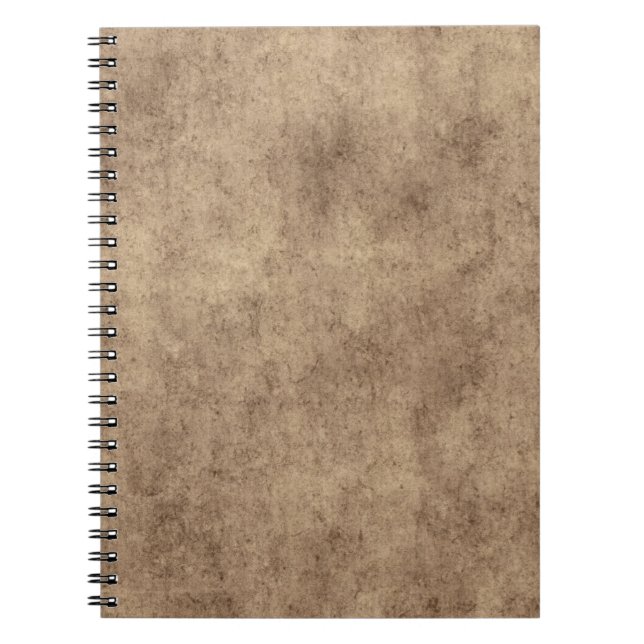 Vintage Parchment or Paper Background Customized Notebook (Front)