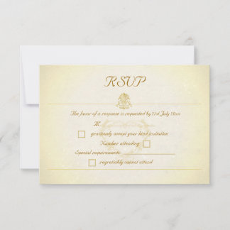 Vintage Parchment Paper Style RSVP Response Cards