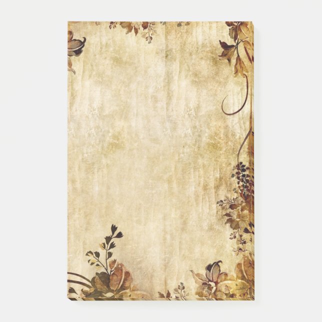Vintage Parchment Post-it Notes (Front)