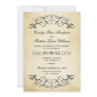 Vintage Parchment Scrollwork Wedding