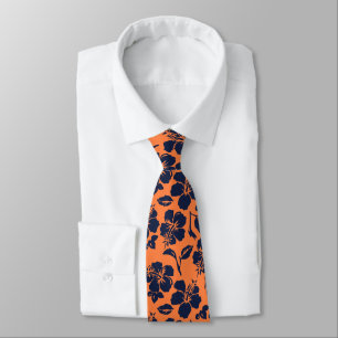 Vintage Pareau Hawaiian Hibiscus Two-sided Printed Tie