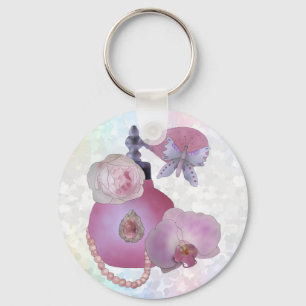 Vintage Parfüm  Runder  Keychain