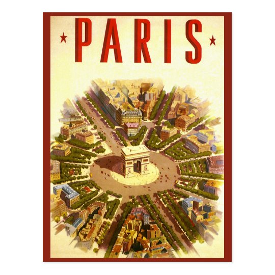 Vintage Paris, Arc de Triomphe, Change of Address Postcard