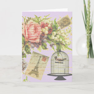 Vintage Paris- Birdcage Card
