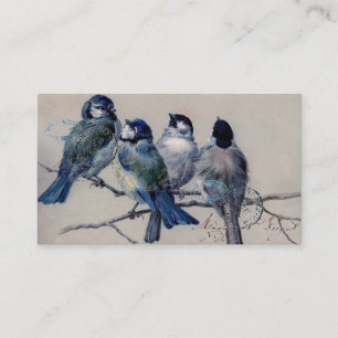Vintage Paris Bluebirds Business Card