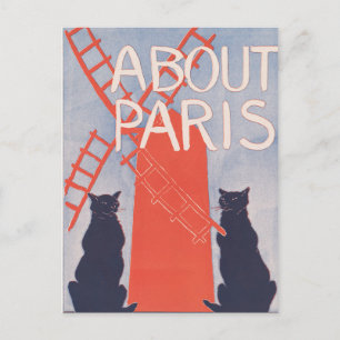 Vintage Paris Book Cover Postcard
