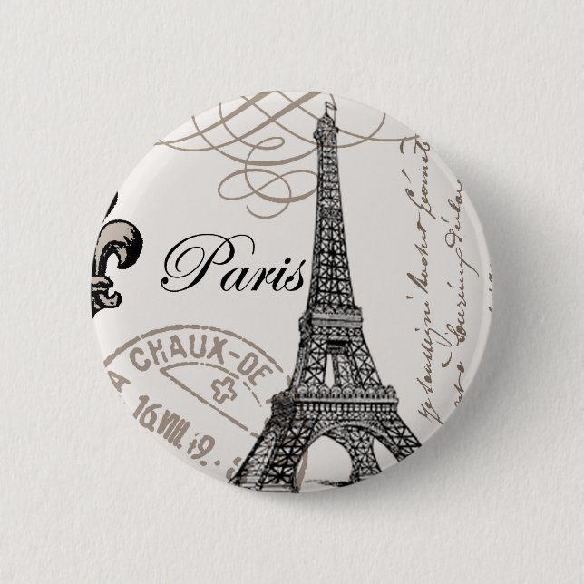 Vintage Paris...button pin (Front)