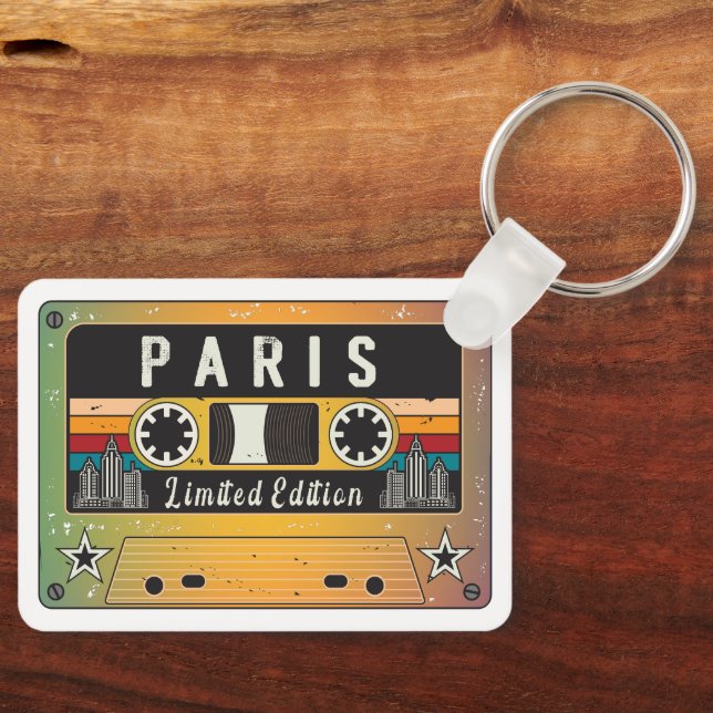 Vintage Paris City Limited Edition Keychain (Front)