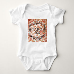 Vintage Paris Damask Baby Bodysuit