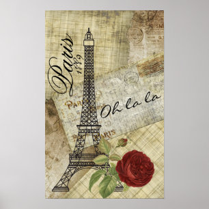 Vintage Paris Design Poster