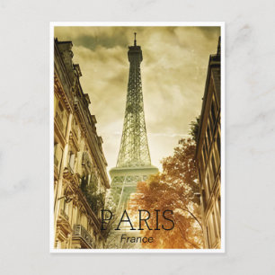 Vintage Paris eiffel tower architecture french  Po Postcard