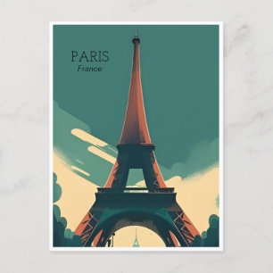 Vintage Paris eiffel tower architecture french  Po Postcard