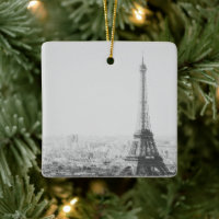 Vintage Paris Eiffel Tower Black White Photography