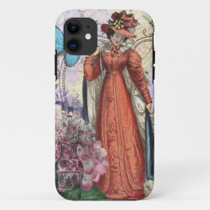 Vintage Paris Eiffel Tower Collage Romantic French iPhone 11 Case