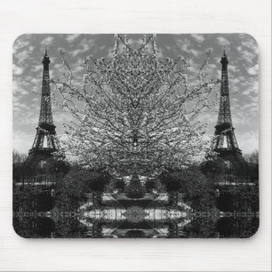 Vintage Paris Eiffel Tower Mouse Pad