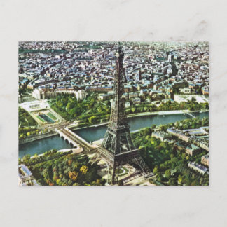 Vintage Paris, Eiffel Tower Postcard