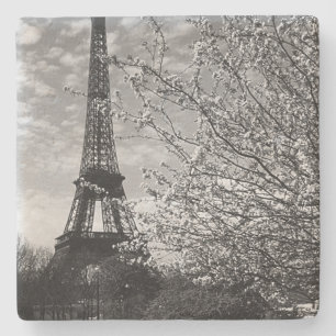 Vintage Paris Eiffel Tower Stone Coaster