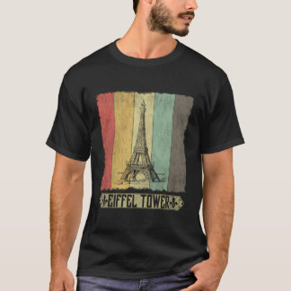 Vintage Paris Eiffel Tower Structural Architect St T-Shirt