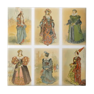 Vintage Paris Fashion - Medieval Tile