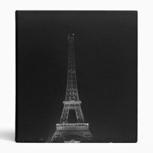 Vintage Paris Fontain Chaillot Tower Eiffel night  Binder