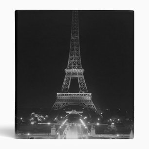 Vintage Paris Fontains Tower Eiffel night Dart Boa Binder