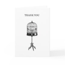 Vintage Paris French Birdcage Thank You Card