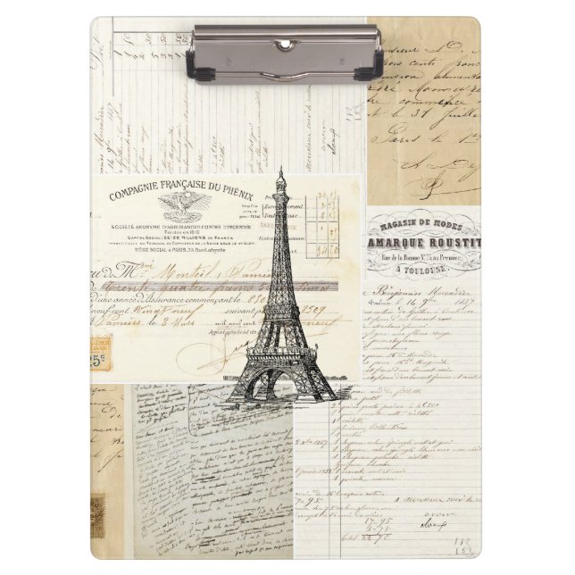 Vintage Paris French Ephemera Clipboard (Front)