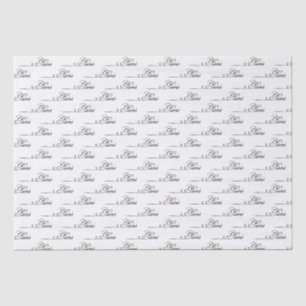 Vintage Paris French Script Tissue Paper
