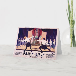 Vintage Paris Girls Fencing Note Card