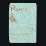 Vintage Paris Gold Design iPad Mini Cover<br><div class="desc">Vintage Paris Gold Design. Artist: Jennifer Goldberger. Image ID: 112337D.</div>
