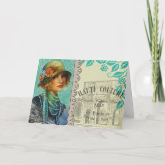 Vintage Paris Greeting Card