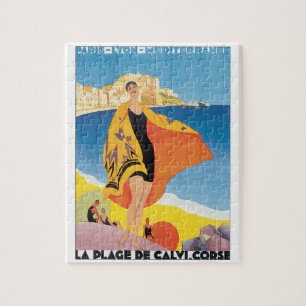 Vintage Paris Lyon Mediterranean Travel Jigsaw Puzzle