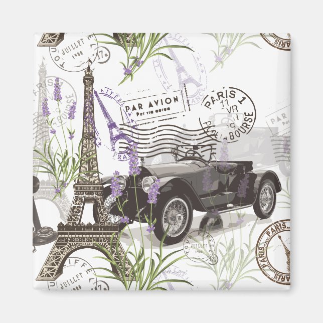 Vintage Paris Magnet (Front)