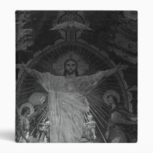 Vintage Paris Main mosaic Sacred Heart jesus 3 Rin Binder