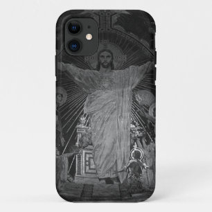 Vintage Paris Main mosaic Sacred Heart jesus iPhone 11 Case